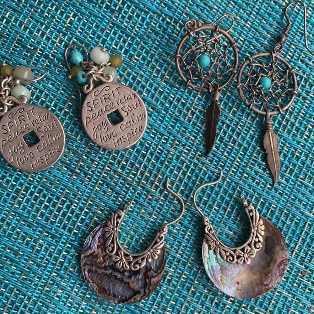 silver / Turquoise Earrings Bundle - Picture 3 of 3